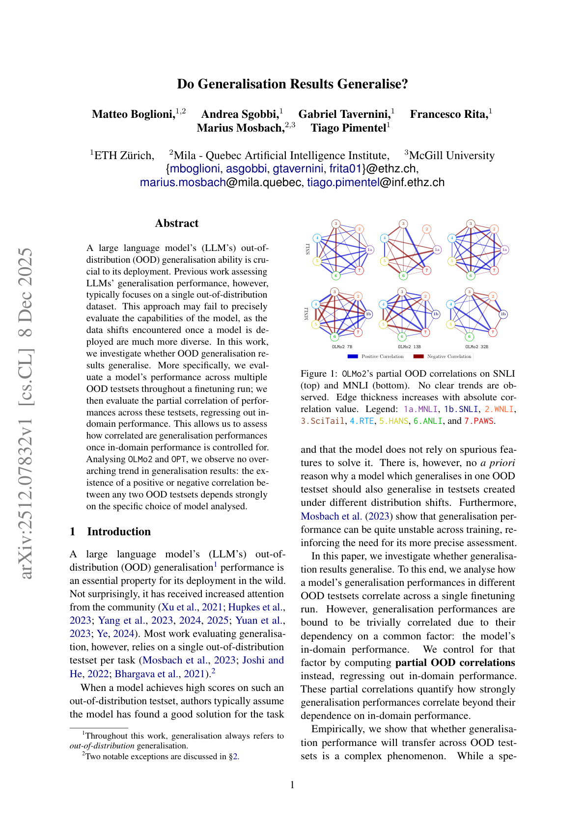 Do Generalisation Results Generalise?